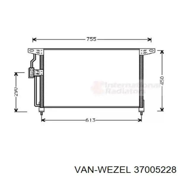 Конденсатор кондиціонера VAN Wezel 37005228 ціна, від 73.66 USD