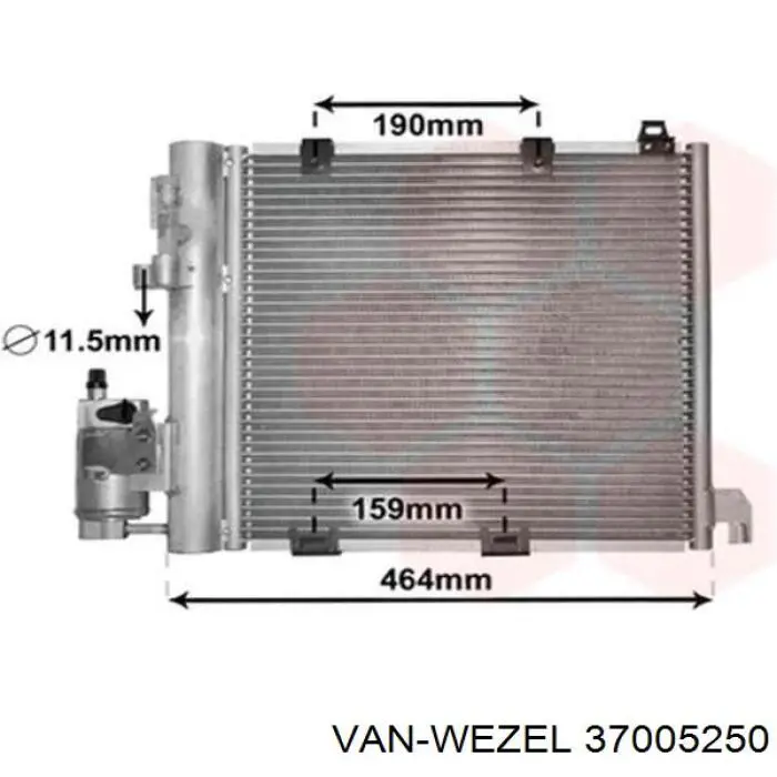 37005250 VAN Wezel радіатор кондиціонера