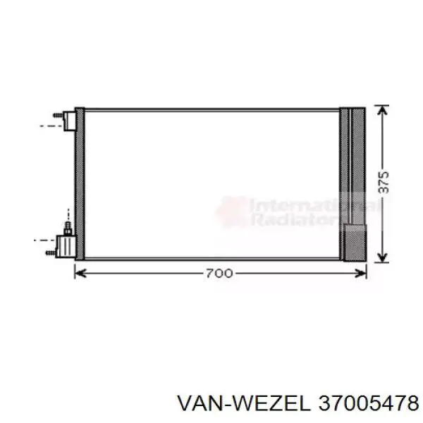 Конденсатор кондиціонера VAN Wezel 37005478 ціна, від 67.33 USD