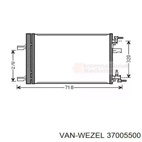 Конденсатор кондиціонера VAN Wezel 37005500 ціна, від 59.67 USD