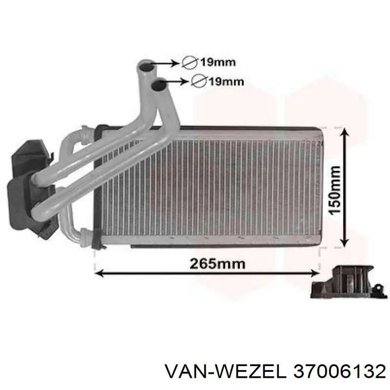 Радіатор пічки 37006132 VAN Wezel