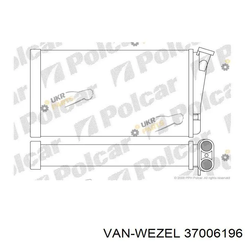 Радіатор обігрівача VAN Wezel 37006196