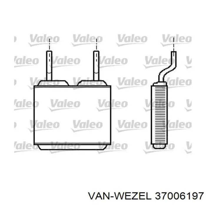 37006197 VAN Wezel радіатор пічки (обігрівача)