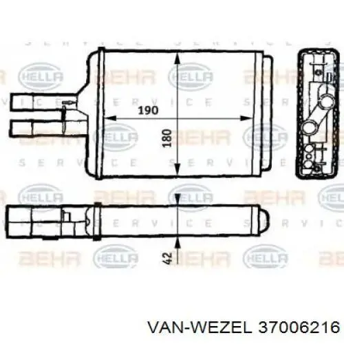 Купити 37006216 VAN Wezel Теплообмінник