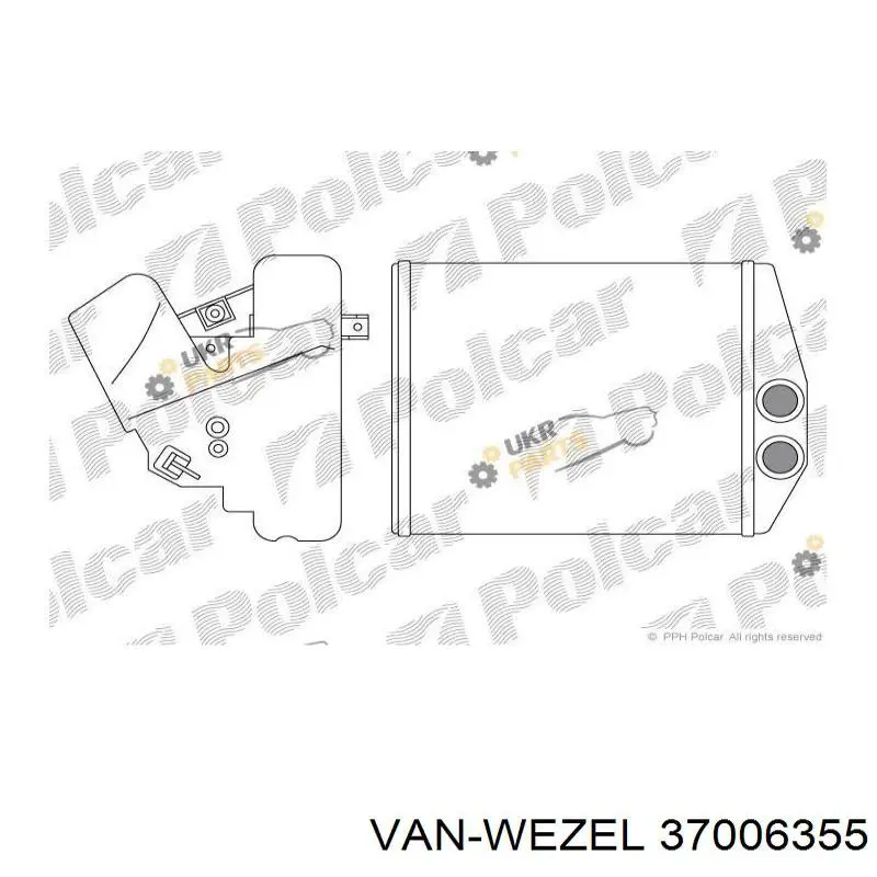Радіатор пічки 37006355 VAN Wezel