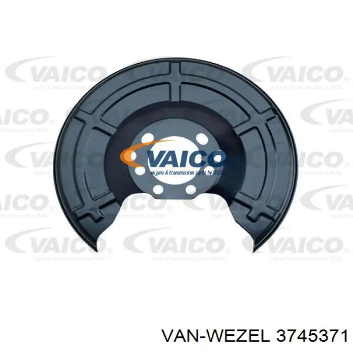 3745371 VAN Wezel Захисний кожух гальмівного диска, заднього
