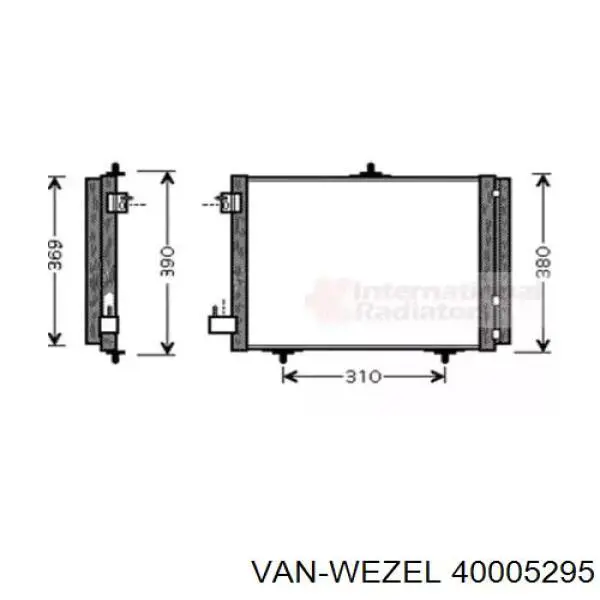 Конденсатор кондиціонера VAN Wezel 40005295 ціна, від 53.67 USD