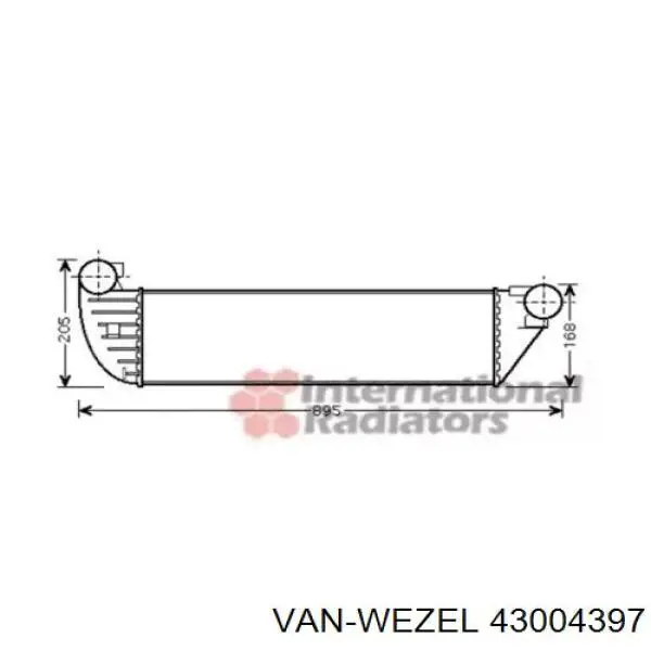 Система охолодження наддувочного повітря VAN Wezel 43004397 ціна, від 94.20 USD