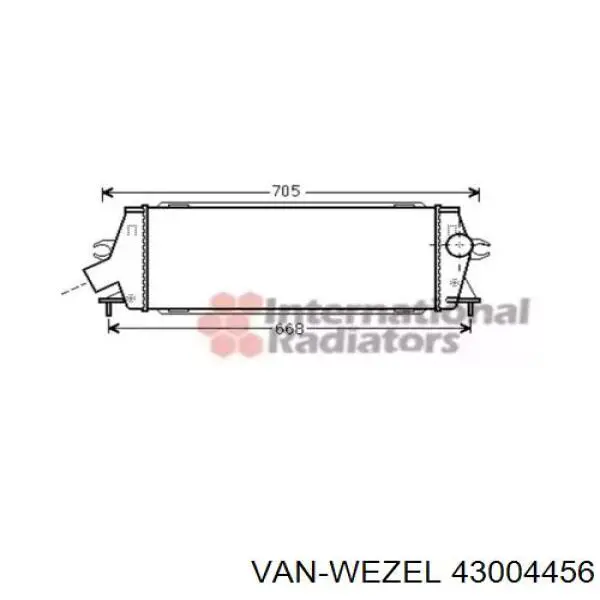 Система охолодження наддувочного повітря VAN Wezel 43004456 ціна, від 65.38 USD