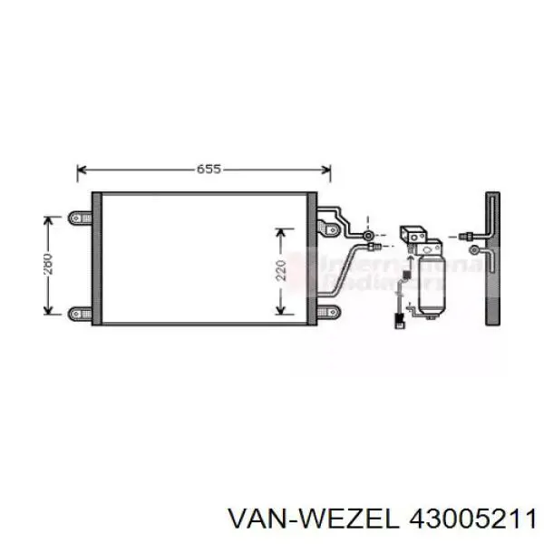 Конденсатор кондиціонера Renault (RVI) 7701204733 ціна, від 174.41 USD