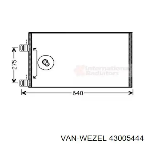 Конденсатор кондиціонера VAN Wezel 43005444 ціна, від 46.41 USD