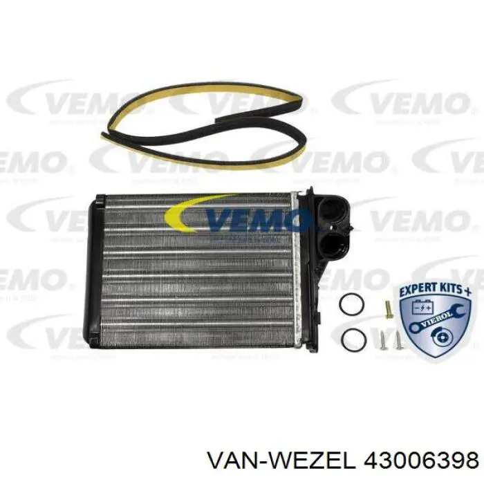 Радіатор обігрівача VAN Wezel 43006398