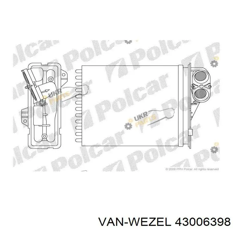 Купити 43006398 VAN Wezel Теплообмінник