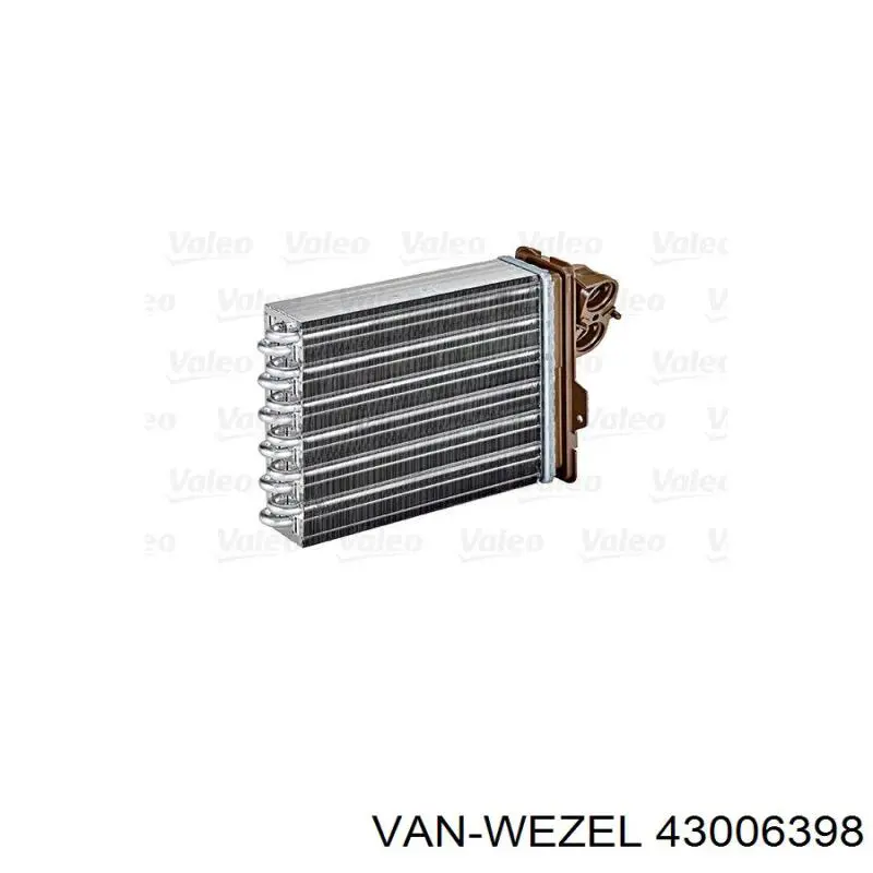 Радіатор пічки (обігрівача) VAN Wezel 43006398 ціна, від 17.42 USD