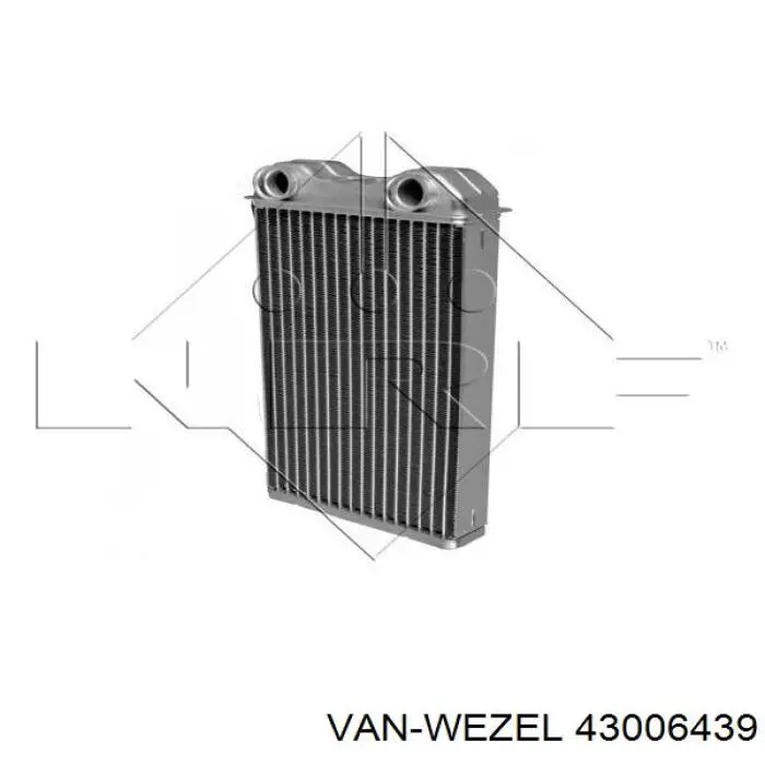 Радіатор пічки 43006439 VAN Wezel
