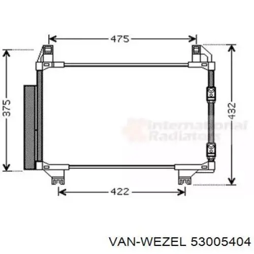 Конденсатор кондиціонера VAN Wezel 53005404 ціна, від 80.35 USD