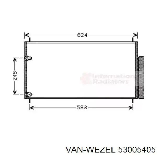 Купити 53005405 VAN Wezel Радіатор системи охолодження кондиціонера