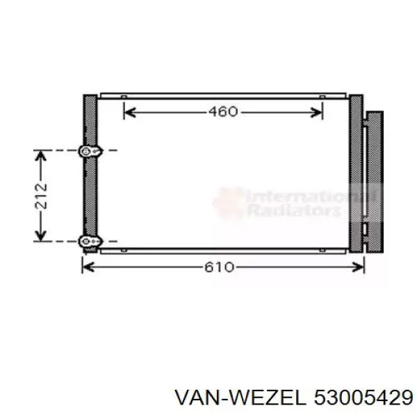 Конденсатор кондиціонера VAN Wezel 53005429 ціна, від 65.35 USD