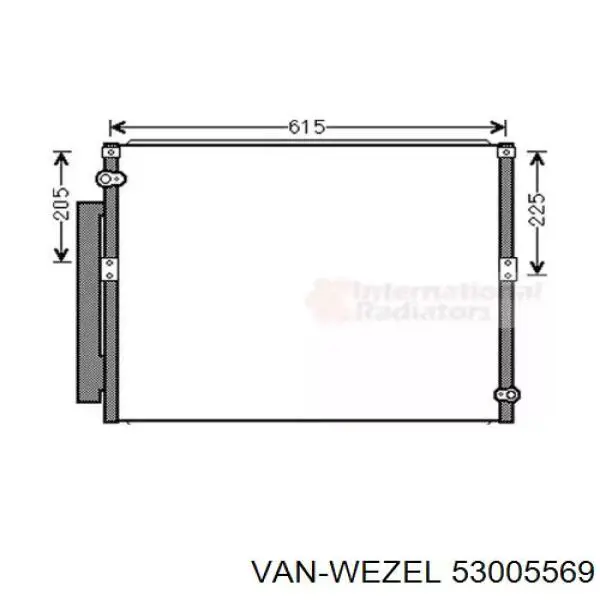 Конденсатор кондиціонера VAN Wezel 53005569 ціна, від 73.37 USD