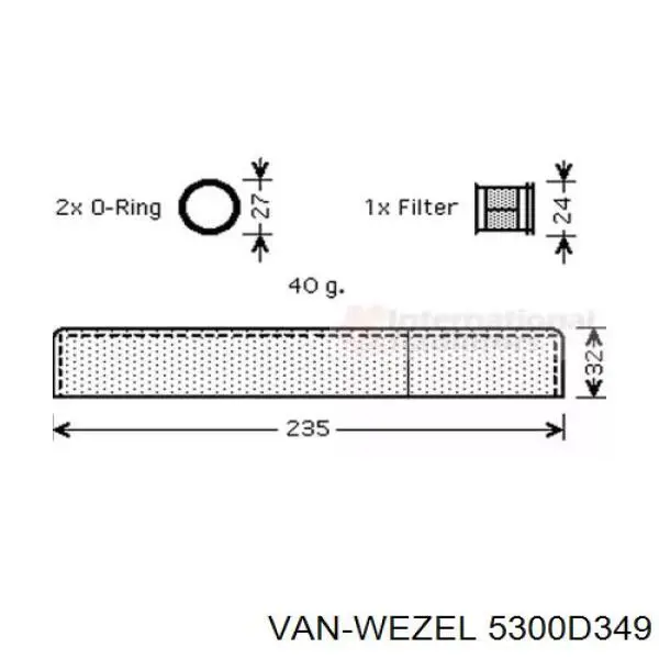 5300D349 VAN Wezel ресивер-осушувач кондиціонера