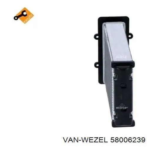 Радіатор пічки (обігрівача), задній VAN Wezel 58006239 ціна, від 17.80 USD