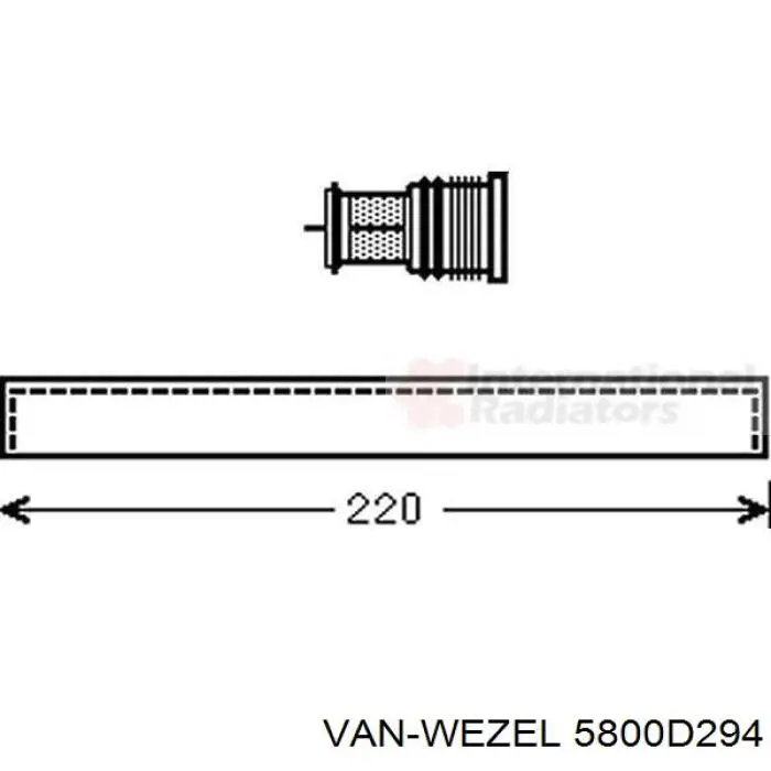 5800D294 VAN Wezel Ресивер-осушувач кондиціонера