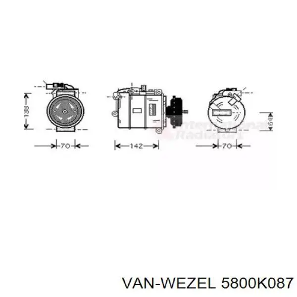 5800K087 VAN Wezel Компресор холодоагенту