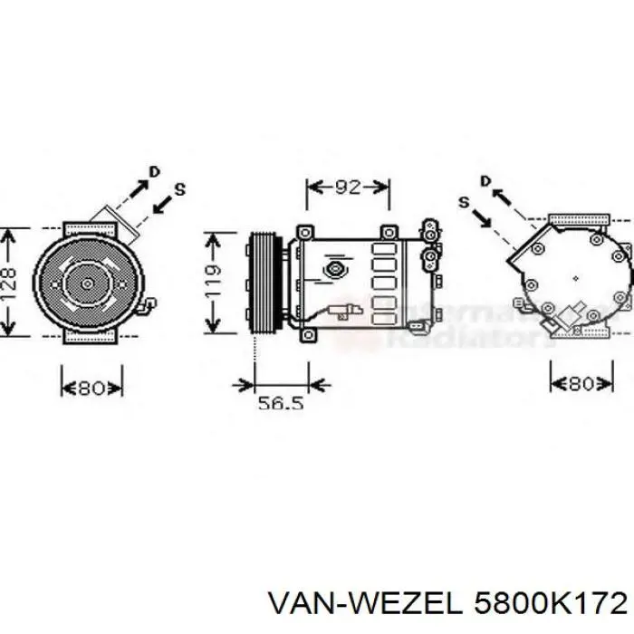 5800K172 VAN Wezel Компресор холодоагенту