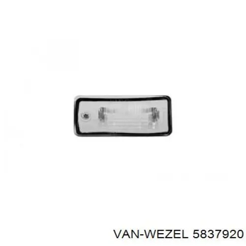 Ліхтар підсвічування заднього номерного знака VAN Wezel 5837920 ціна, від 4.62 USD