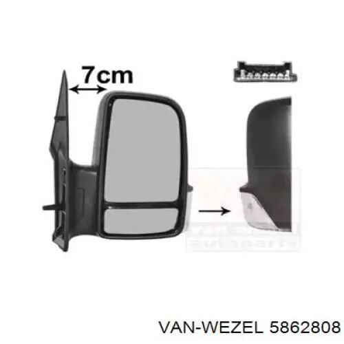 A9068106516 Mercedes Праве дзеркало заднього виду