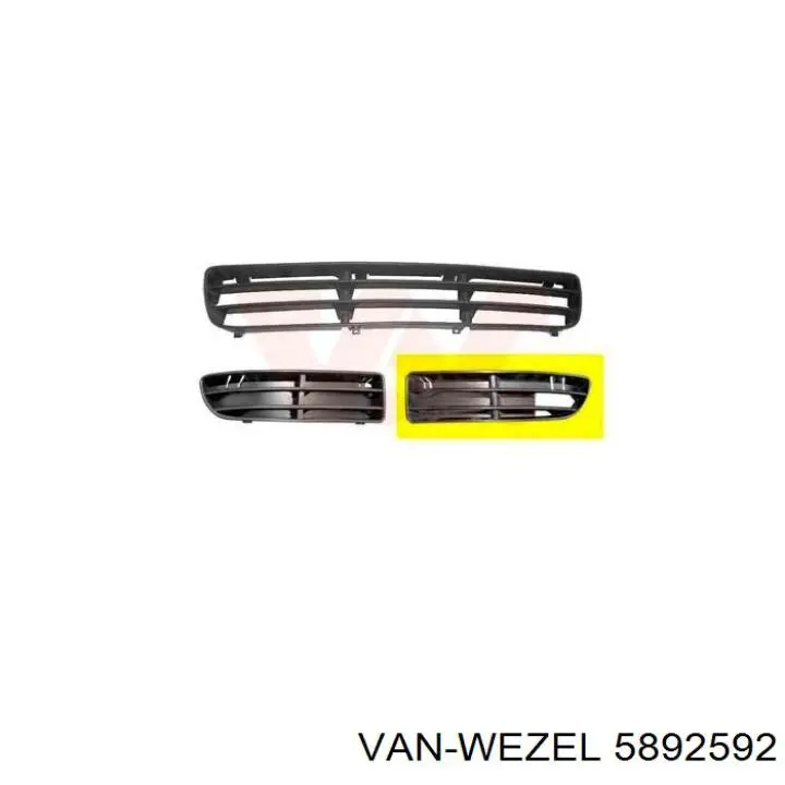 Решітка переднього бампера, права Polcar 9512274R ціна, від 3.29 USD