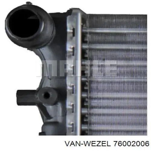 Радіатор основний VAN Wezel 76002006 ціна, від 43.89 USD