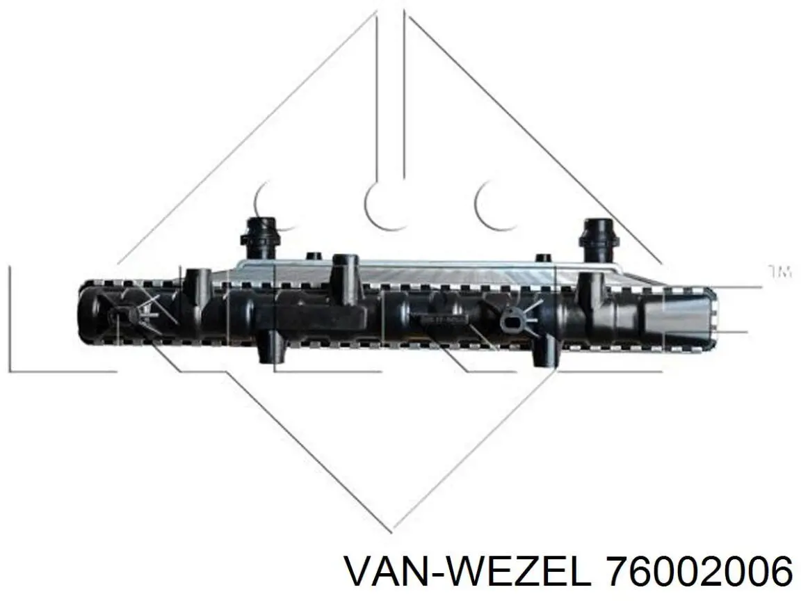 Радіатор 76002006 VAN Wezel