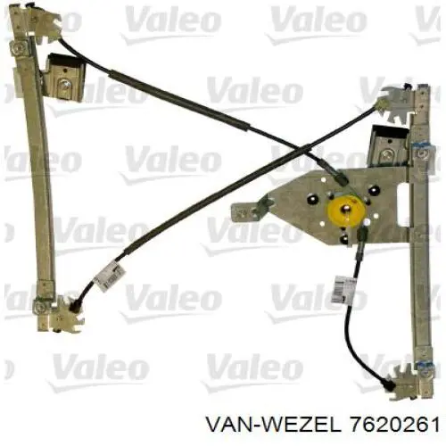 Механізм склопідіймача двері передньої, лівої 7620261 VAN Wezel