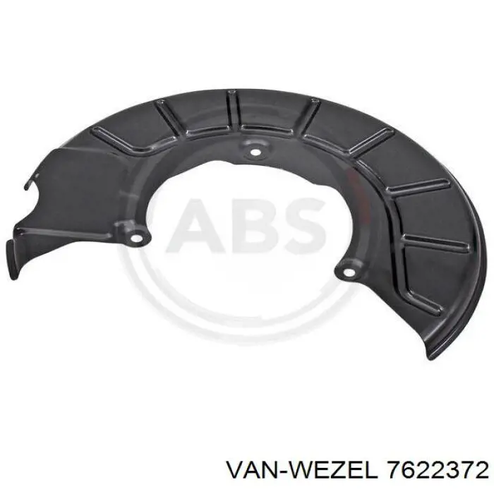 Захист гальмівного диска, переднього, правого VAN Wezel 7622372 ціна, від 4.07 USD