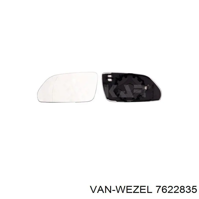 7622835 VAN Wezel дзеркальний елемент дзеркала заднього виду, лівого