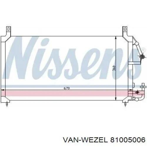 81005006 VAN Wezel радіатор кондиціонера