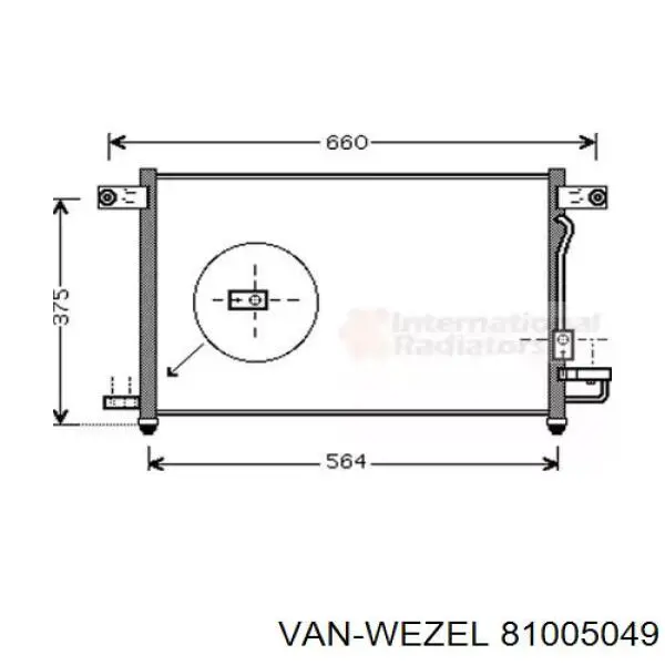Конденсатор кондиціонера VAN Wezel 81005049 ціна, від 70.63 USD