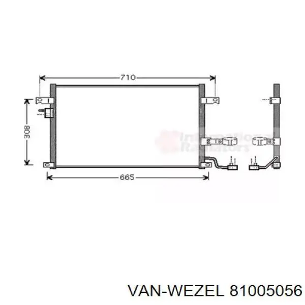 81005056 VAN Wezel радіатор кондиціонера