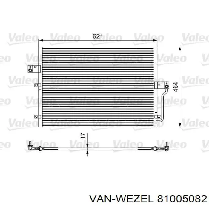 81005082 VAN Wezel радіатор кондиціонера