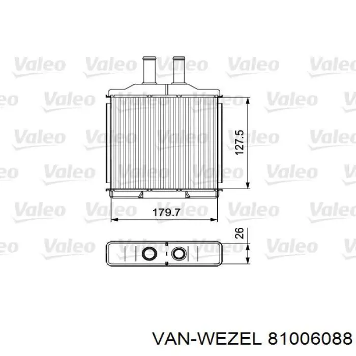 81006088 VAN Wezel радіатор пічки (обігрівача)