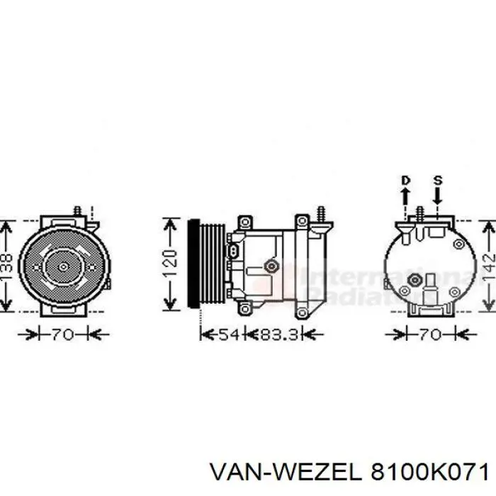 8100K071 VAN Wezel компресор кондиціонера