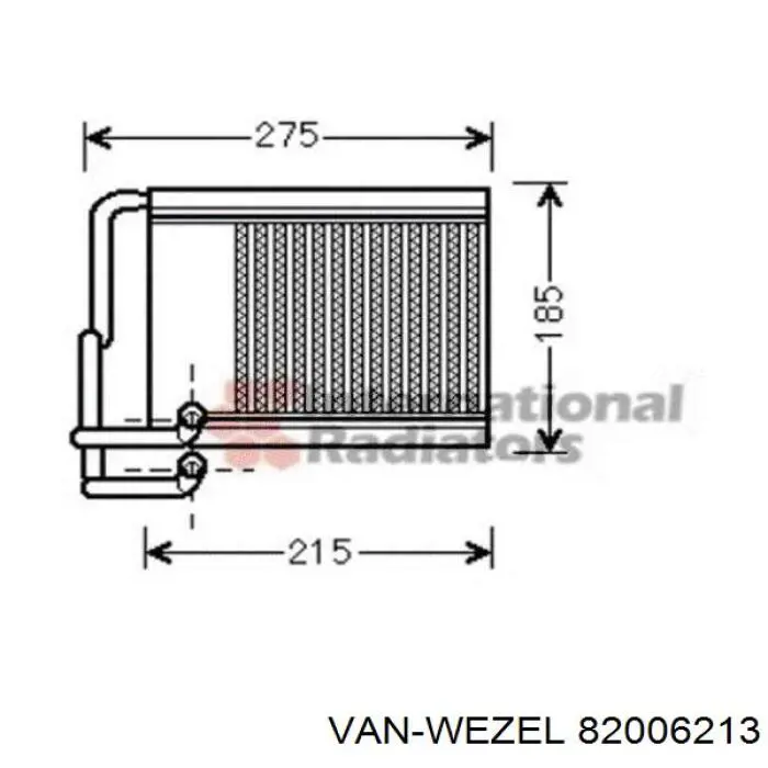 82006213 VAN Wezel радіатор пічки (обігрівача)