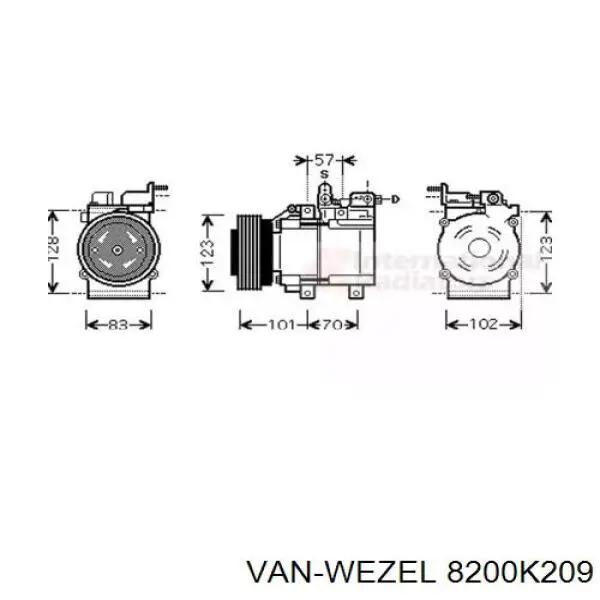 8200K209 VAN Wezel компресор кондиціонера