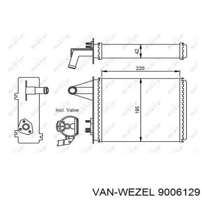 Купити 9006129 VAN Wezel Теплообмінник