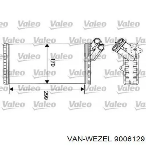 Радіатор пічки (обігрівача) VAN Wezel 9006129 ціна, від 21.11 USD