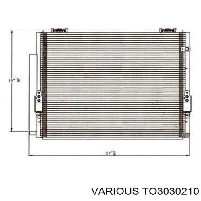 606TY2052 TYC радіатор кондиціонера