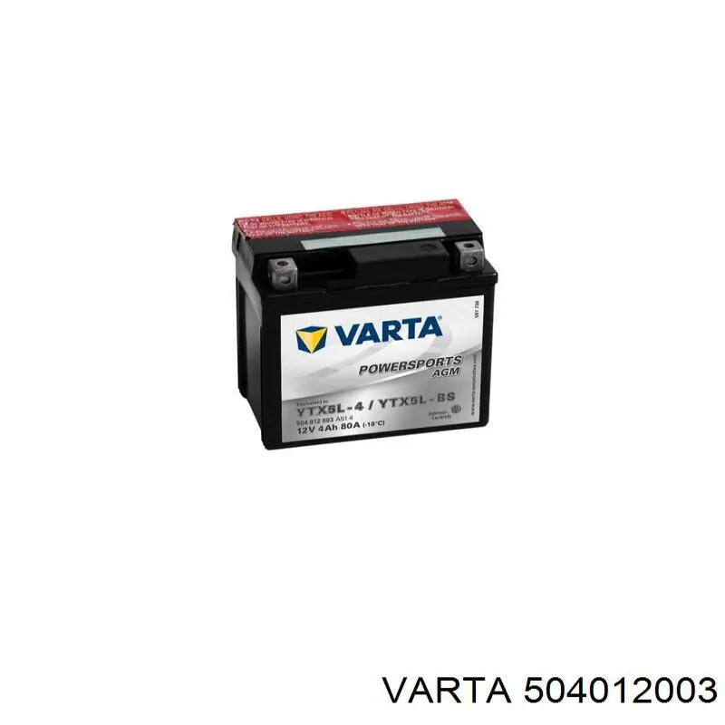 Акумуляторна батарея, АКБ 504012003 Varta