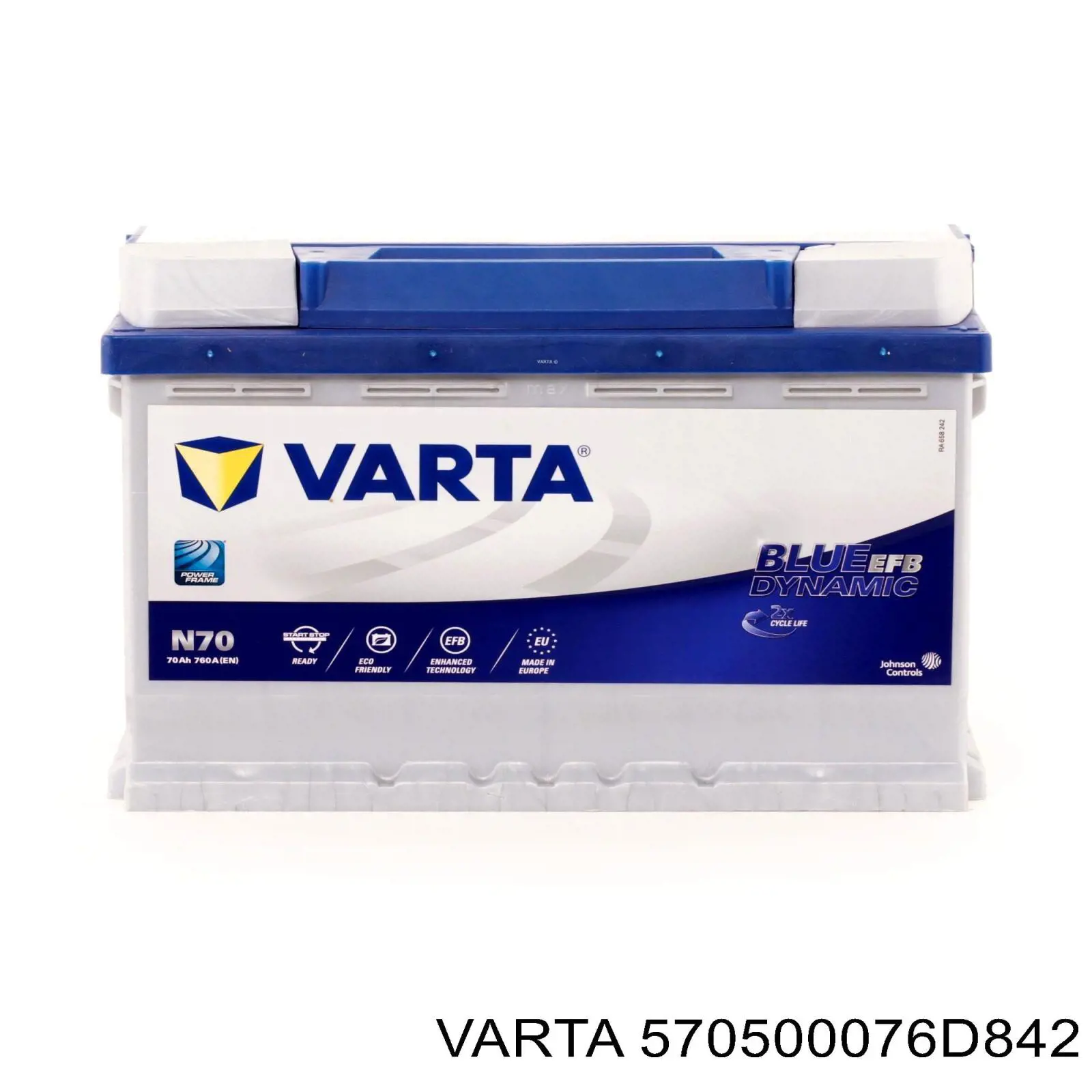 Батарея акумуляторна Varta 570500076D842 ціна, від 101.10 USD