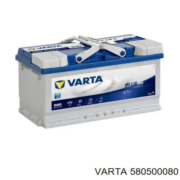 Батарея акумуляторна Varta 580500080 ціна, від 182.81 USD